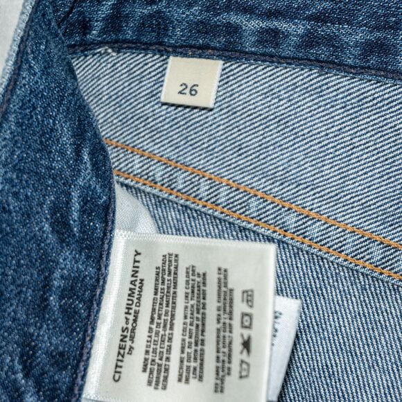 Citizens of Humanity Premium Vintage Cora Crop Undone Hem Jeans sz 26 - Picture 10 of 12